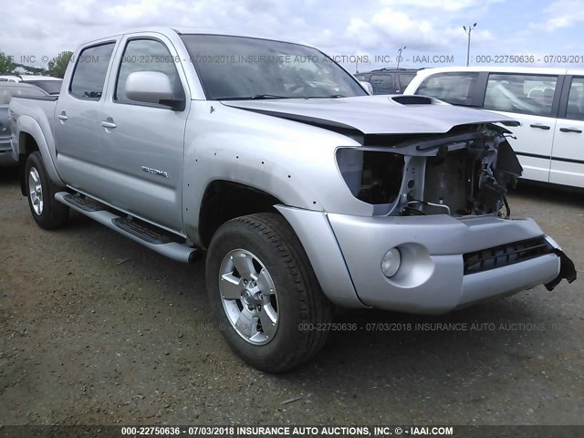 5TEJU62N65Z134166 - 2005 TOYOTA TACOMA DOUBLE CAB PRERUNNER SILVER photo 1