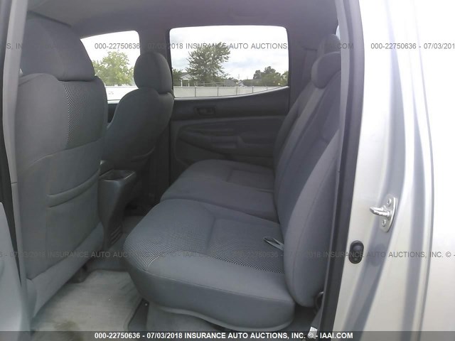 5TEJU62N65Z134166 - 2005 TOYOTA TACOMA DOUBLE CAB PRERUNNER SILVER photo 8