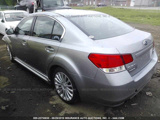 4S3BMFK69A1222999 - 2010 SUBARU LEGACY 2.5GT LIMITED GRAY photo 3