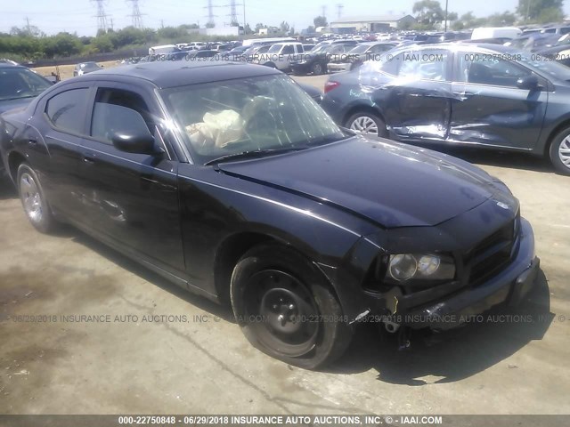 2B3KA43R48H101753 - 2008 DODGE CHARGER BLACK photo 1