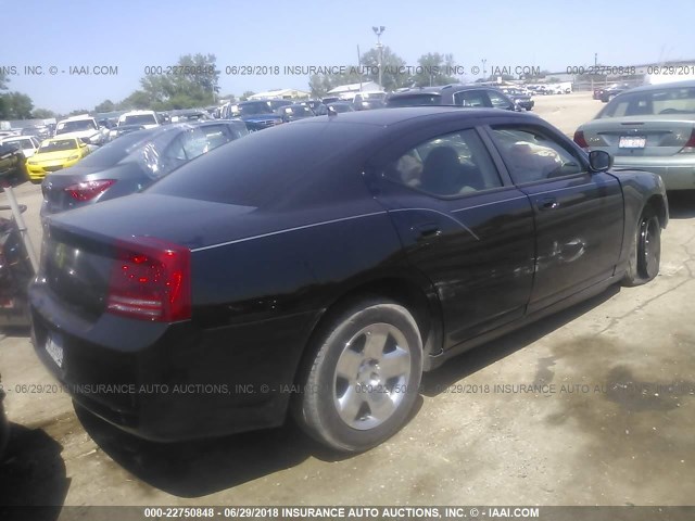 2B3KA43R48H101753 - 2008 DODGE CHARGER BLACK photo 4