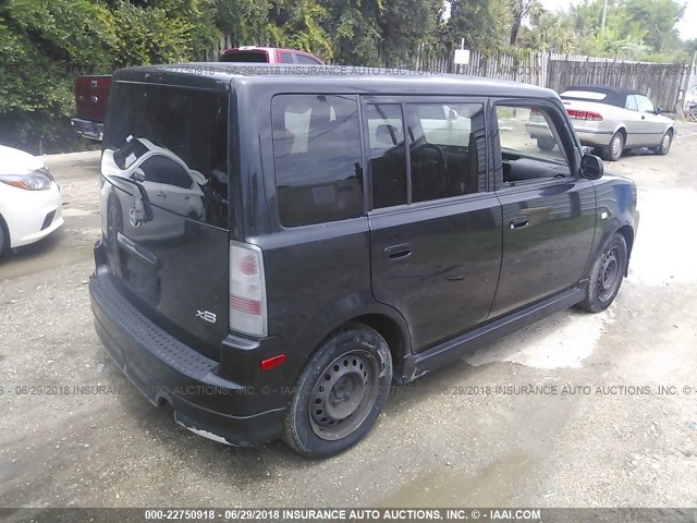 JTLKT324054026958 - 2005 TOYOTA SCION XB BLACK photo 4