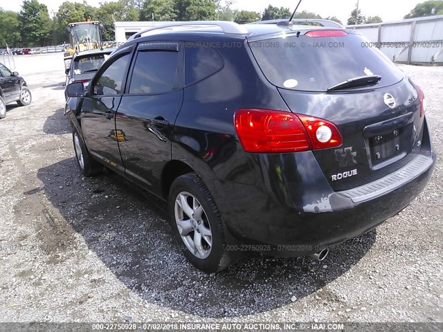 JN8AS58T19W054268 - 2009 NISSAN ROGUE S/SL BLACK photo 3