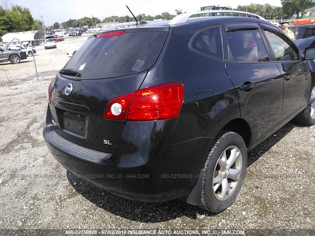 JN8AS58T19W054268 - 2009 NISSAN ROGUE S/SL BLACK photo 4