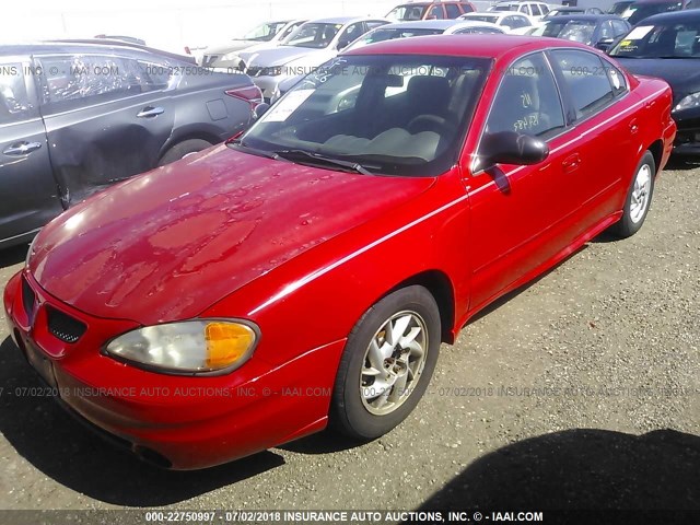 1G2NE52F44C249979 - 2004 PONTIAC GRAND AM SE RED photo 2