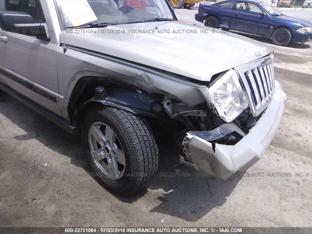 1J8HG48K47C511398 - 2007 JEEP COMMANDER TAN photo 6