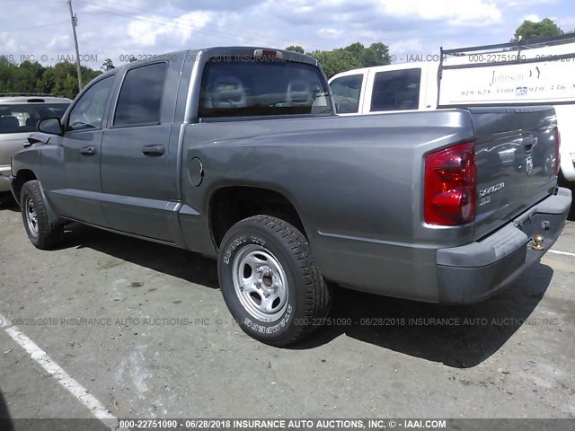 1D7HE28N16S694295 - 2006 DODGE DAKOTA QUAD/ST GRAY photo 3