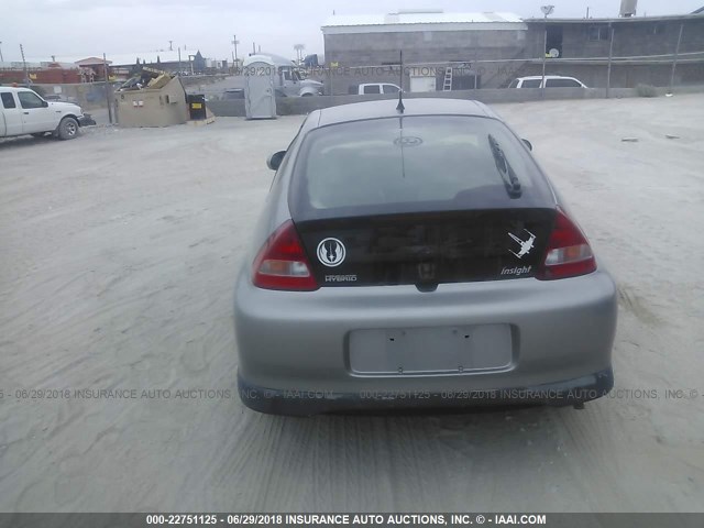 JHMZE13716S000429 - 2006 HONDA INSIGHT SILVER photo 8