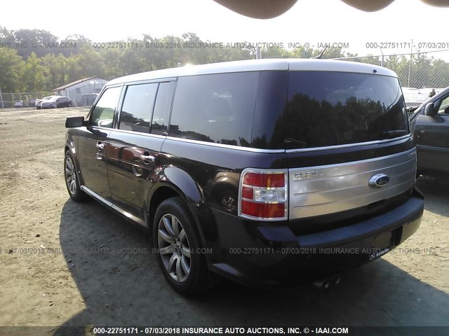 2FMDK53C89BA03654 - 2009 FORD FLEX LIMITED MAROON photo 3