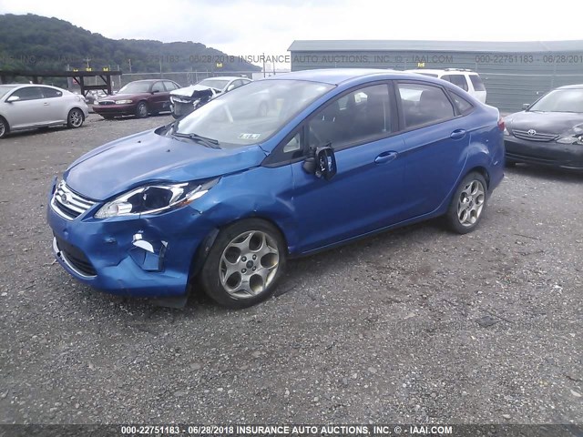 3FADP4CJ0BM207910 - 2011 FORD FIESTA SEL BLUE photo 2