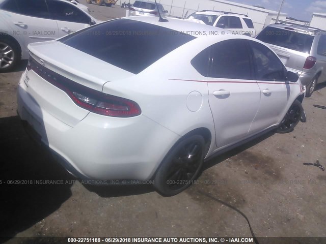 1C3CDFBB6GD680397 - 2016 DODGE DART SXT WHITE photo 4