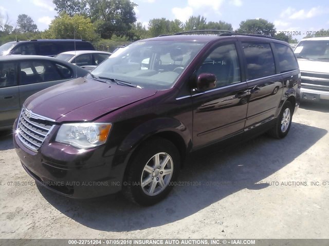 2A8HR54P18R817601 - 2008 CHRYSLER TOWN & COUNTRY TOURING BURGUNDY photo 2