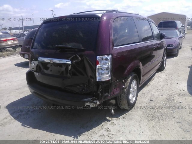 2A8HR54P18R817601 - 2008 CHRYSLER TOWN & COUNTRY TOURING BURGUNDY photo 4