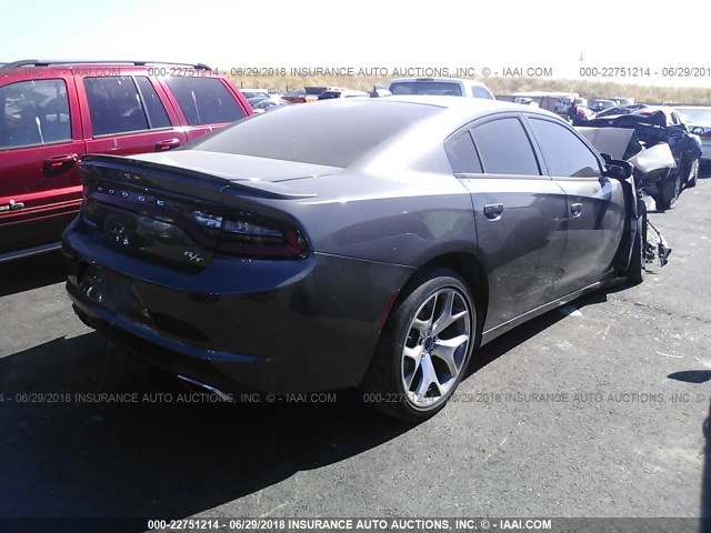 2C3CDXCT4GH188516 - 2016 DODGE CHARGER R/T GRAY photo 4