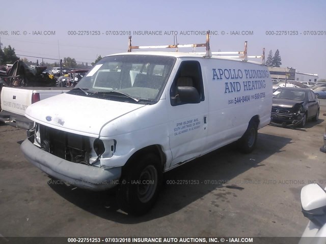 1FTHS24H4SHB27251 - 1995 FORD ECONOLINE E250 SUPER DUTY VAN WHITE photo 2