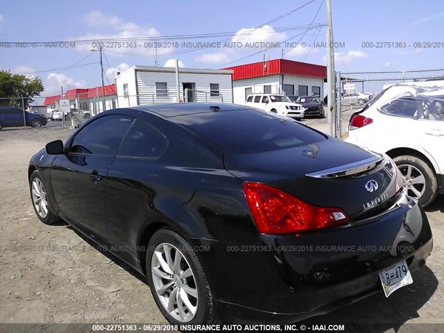 JN1CV6EL0CM471926 - 2012 INFINITI G37 BLACK photo 3