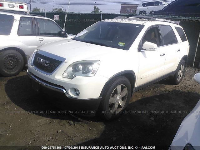 1GKLVMED8AJ153274 - 2010 GMC ACADIA SLT-1 Biały zdjęcie 2