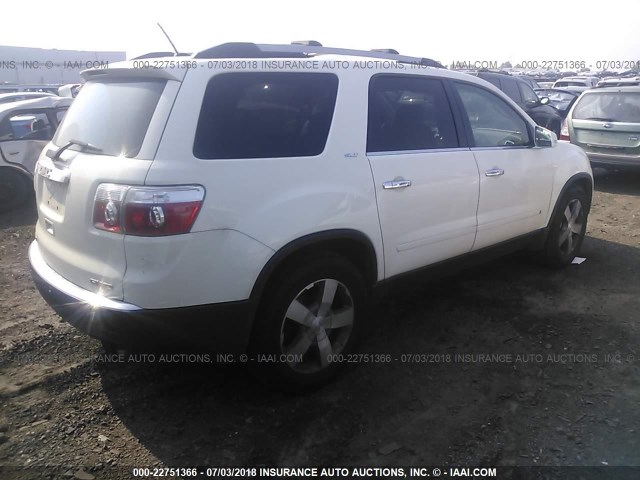 1GKLVMED8AJ153274 - 2010 GMC ACADIA SLT-1 Biały zdjęcie 4