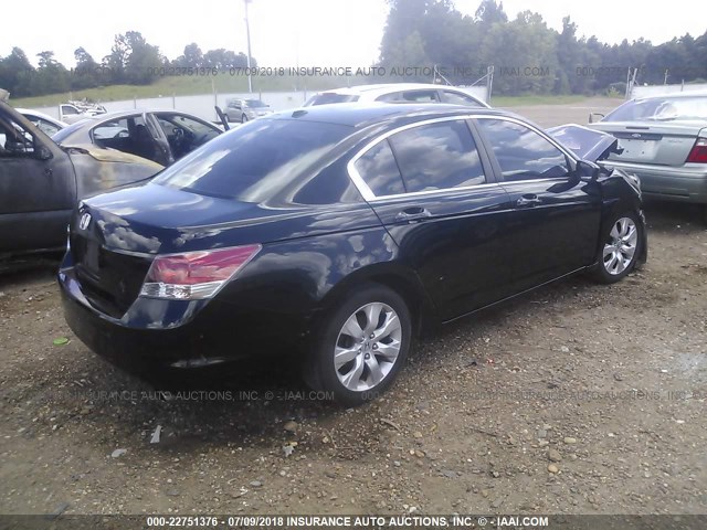 1HGCP26808A101239 - 2008 HONDA ACCORD EXL BLUE photo 4