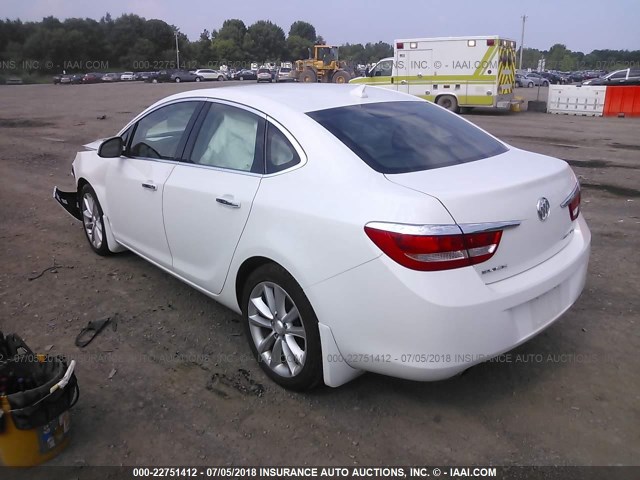 1G4PP5SK8E4152593 - 2014 BUICK VERANO WHITE photo 3