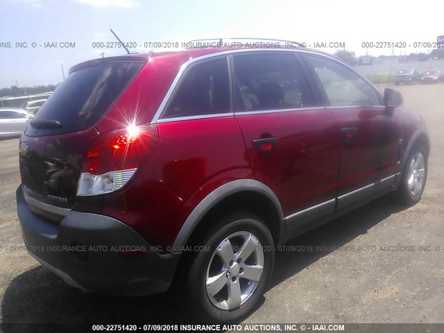 3GNAL2EK3CS559662 - 2012 CHEVROLET CAPTIVA SPORT/LS RED photo 4