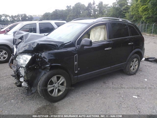 3GSDL43N68S585540 - 2008 SATURN VUE XE BLACK photo 2