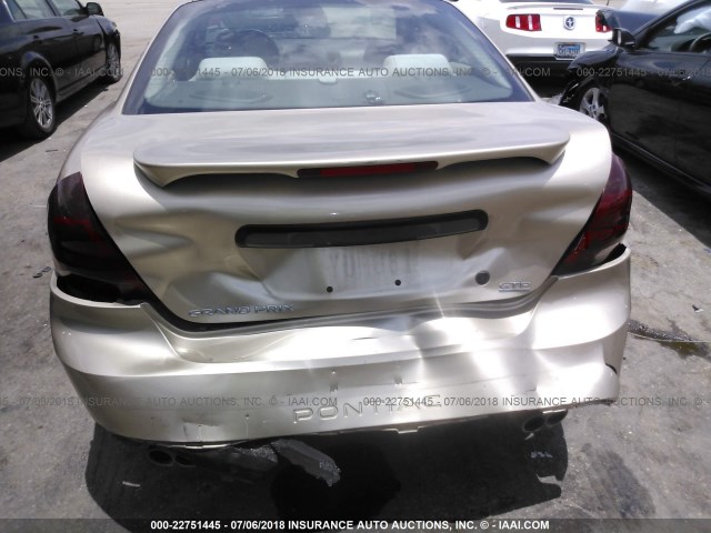 2G2WR524241184224 - 2004 PONTIAC GRAND PRIX GTP GOLD photo 6
