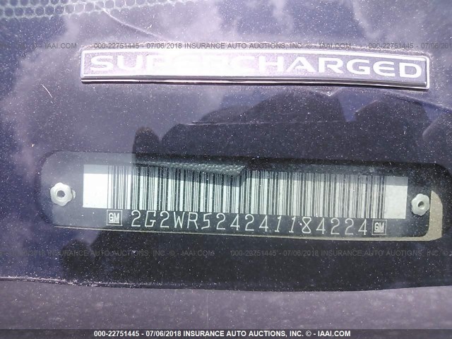 2G2WR524241184224 - 2004 PONTIAC GRAND PRIX GTP GOLD photo 9