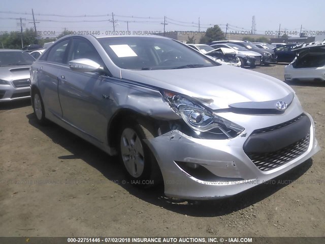 KMHEC4A47BA006098 - 2011 HYUNDAI SONATA HYBRID SILVER photo 1