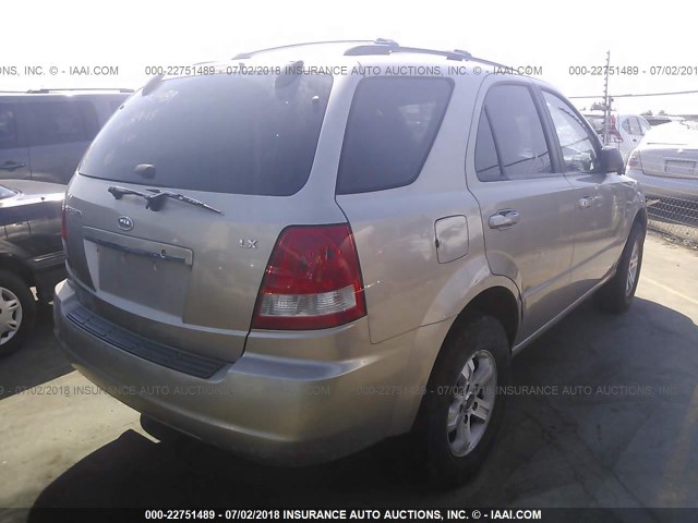 KNDJD733955359249 - 2005 KIA SORENTO EX/LX BROWN photo 4