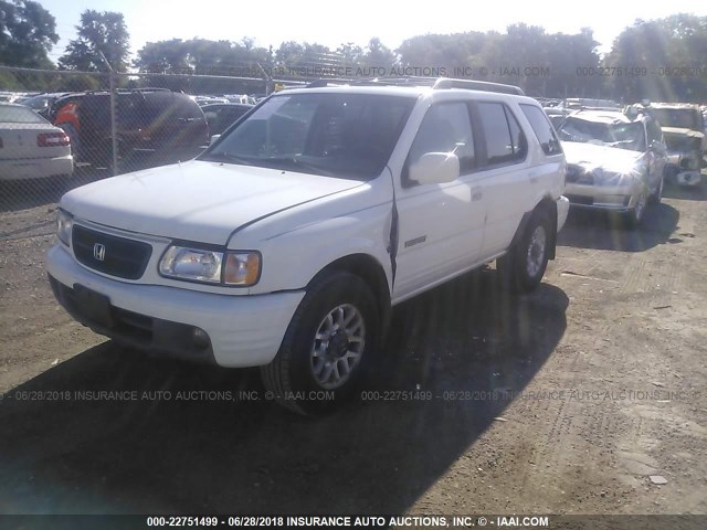 4S6CK58W514406639 - 2001 HONDA PASSPORT EX/LX WHITE photo 2