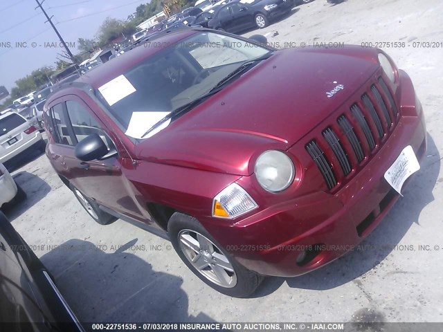 1J8FT47WX7D119401 - 2007 JEEP COMPASS RED photo 1