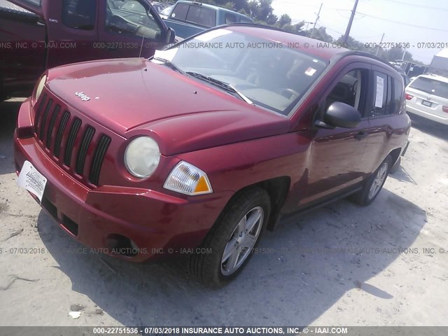 1J8FT47WX7D119401 - 2007 JEEP COMPASS RED photo 2