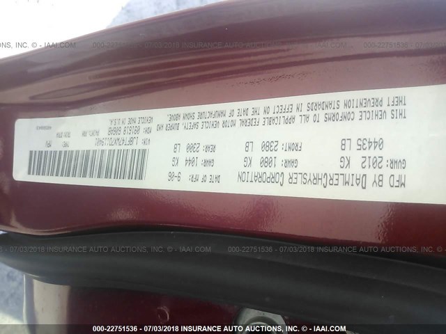 1J8FT47WX7D119401 - 2007 JEEP COMPASS RED photo 9