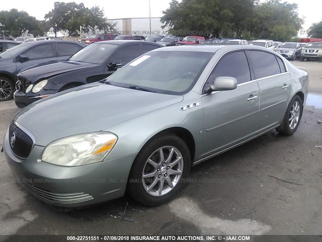 1G4HD57276U253129 - 2006 BUICK LUCERNE CXL GREEN photo 2