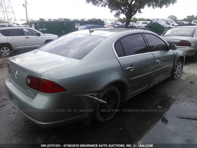 1G4HD57276U253129 - 2006 BUICK LUCERNE CXL GREEN photo 4