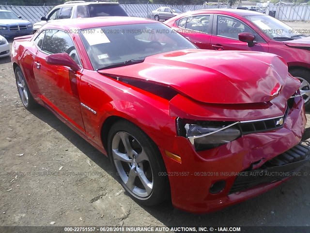 2G1FB1E33E9228593 - 2014 CHEVROLET CAMARO LT RED photo 1