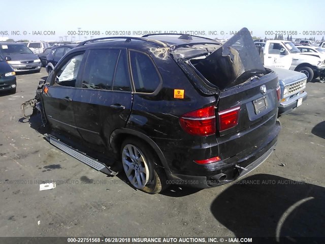 5UXZV4C51CL992299 - 2012 BMW X5 XDRIVE35I BLACK photo 3