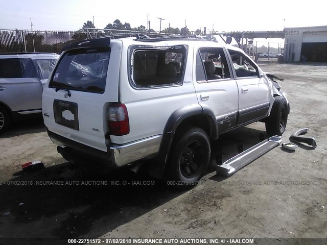 JT3GN87R7W0070496 - 1998 TOYOTA 4RUNNER LIMITED WHITE photo 4