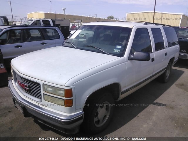 3GKEC16KXSG501816 - 1995 GMC SUBURBAN C1500 WHITE photo 2