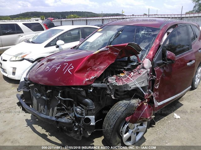 JN8AS5MTXDW005004 - 2013 NISSAN ROGUE S/SV MAROON photo 6