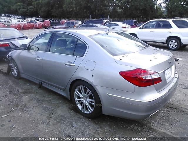 KMHGC4DD4CU207106 - 2012 HYUNDAI GENESIS 3.8L SILVER photo 3