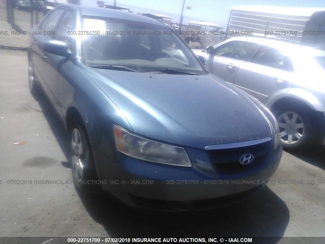 KMHET46C66A077346 - 2006 HYUNDAI SONATA GL BLUE photo 6