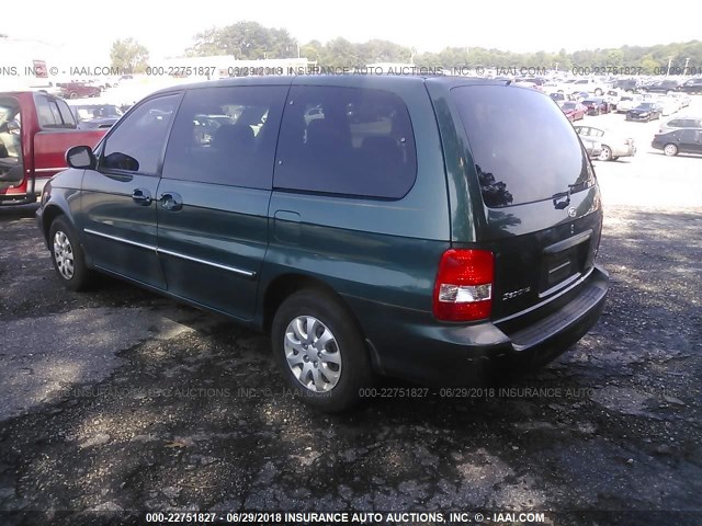 KNDUP131646534579 - 2004 KIA SEDONA EX/LX GREEN photo 3