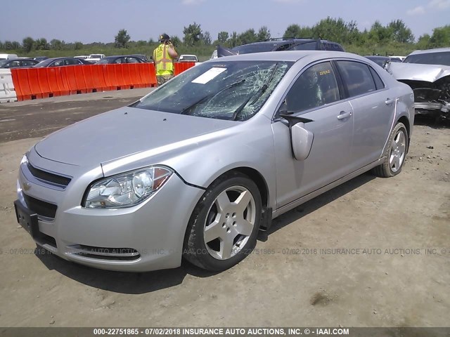 1G1ZJ57739F195714 - 2009 CHEVROLET MALIBU 2LT SILVER photo 2