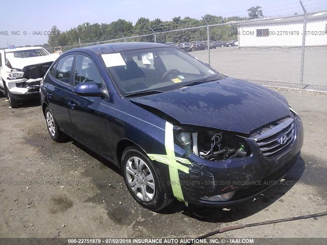 KMHDU4AD8AU829693 - 2010 HYUNDAI ELANTRA BLUE/GLS/SE BLUE photo 1