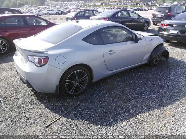 JF1ZNAA16D2730422 - 2013 TOYOTA SCION FR-S GRAY photo 4