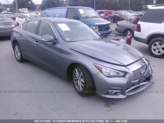 JN1BV7AR0EM681733 - 2014 INFINITI Q50 PREMIUM/SPORT GRAY photo 1