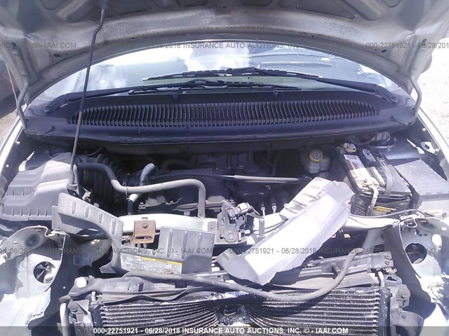 1D4GP45R24B569874 - 2004 DODGE CARAVAN SXT SILVER photo 10