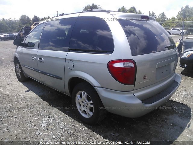 1D4GP45R24B569874 - 2004 DODGE CARAVAN SXT SILVER photo 3